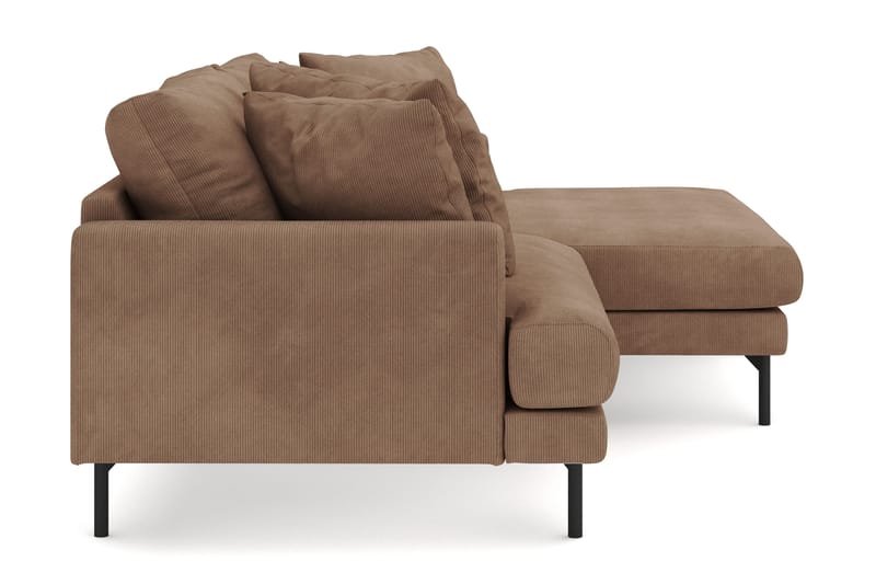 Menard 4-seters Høyrevendt L-formet Divansofa i Manchester - Brun - Møbler - Sofaer - Sofa med sjeselong