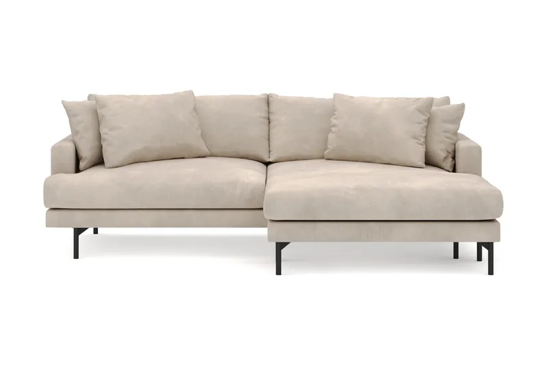 Menard 4-seters Høyrevendt L-formet Divansofa i Manchester - Greige - Møbler - Sofaer - Sofa med sjeselong