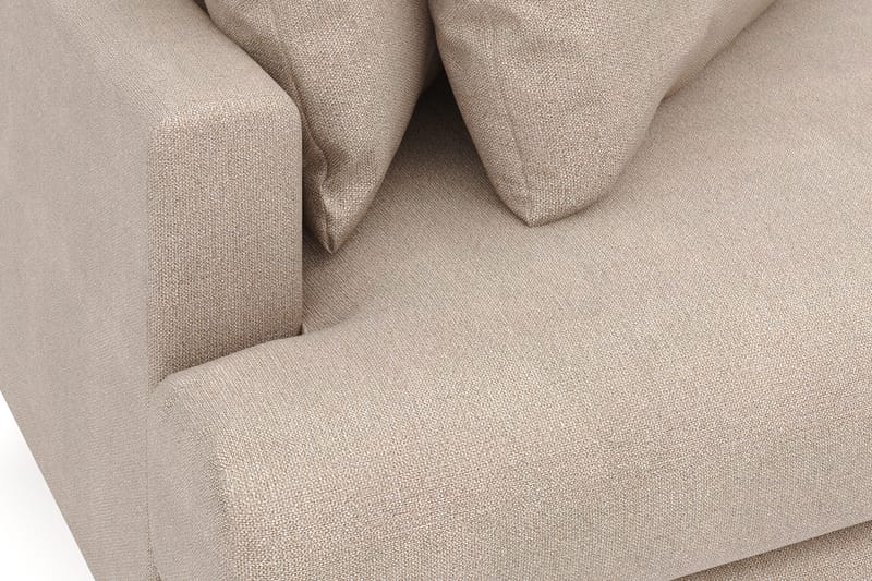 Menard 4-seters Høyrevendt L-formet Divansofa i Stoff - Beige - Møbler - Sofaer - Sofa med sjeselong