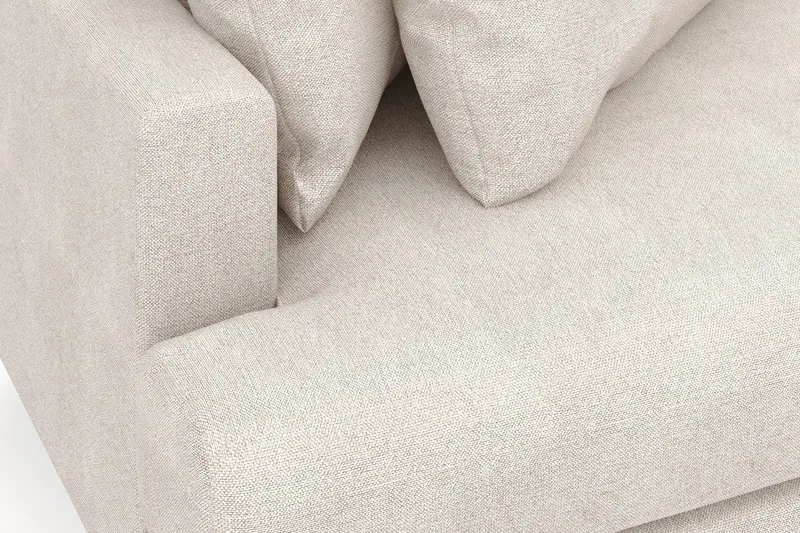 Menard 4-seters Høyrevendt L-formet Divansofa i Stoff - Beige - Møbler - Sofaer - Sofa med sjeselong