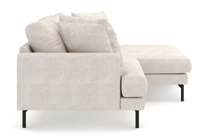 Menard 4-seters Høyrevendt L-formet Divansofa i Stoff - Beige - Møbler - Sofaer - Sofa med sjeselong