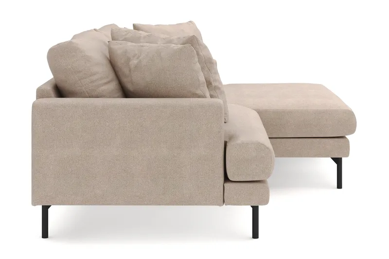 Menard 4-seters Høyrevendt L-formet Divansofa i Stoff - Beige - Møbler - Sofaer - Sofa med sjeselong