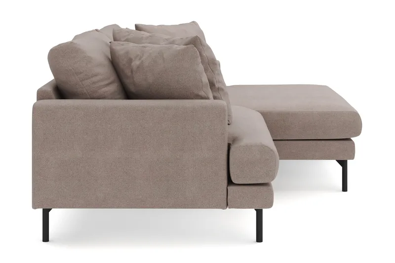 Menard 4-seters Høyrevendt L-formet Divansofa i Stoff - Brun - Møbler - Sofaer - Sofa med sjeselong