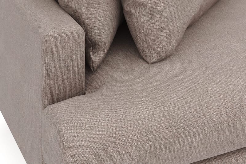 Menard 4-seters Høyrevendt L-formet Divansofa i Stoff - Brun - Møbler - Sofaer - Sofa med sjeselong