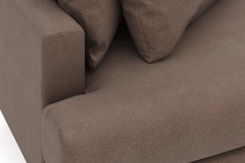 Menard 4-seters Høyrevendt L-formet Divansofa i Stoff - Brun - Møbler - Sofaer - Sofa med sjeselong