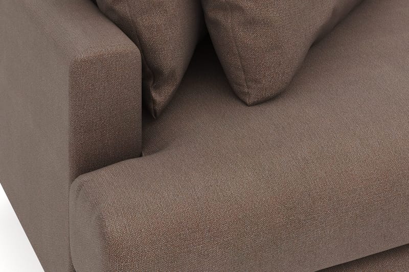 Menard 4-seters Høyrevendt L-formet Divansofa i Stoff - Brun - Møbler - Sofaer - Sofa med sjeselong