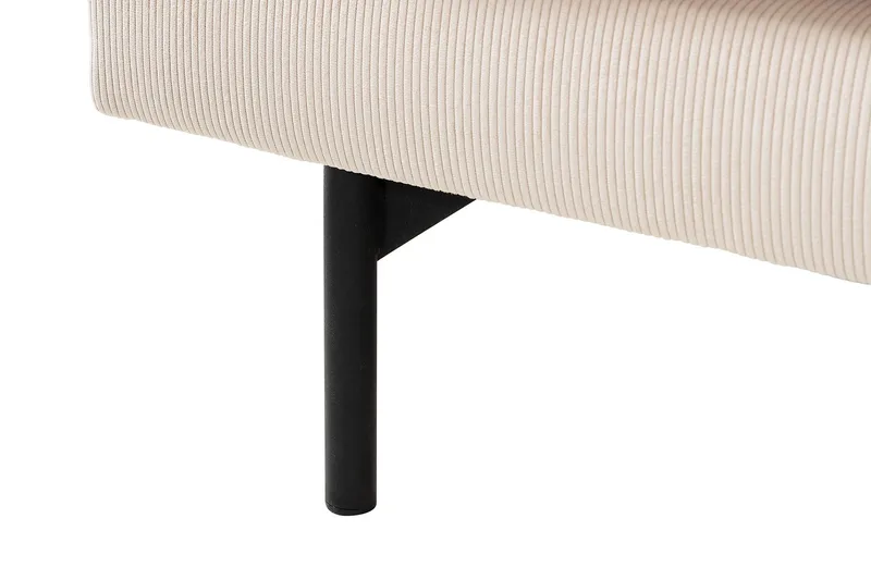 Menard 4-seters høyrevendt L-formet dyp sjeselongsofa i kordfløyel - Beige - Møbler - Sofaer - Sofa med sjeselong