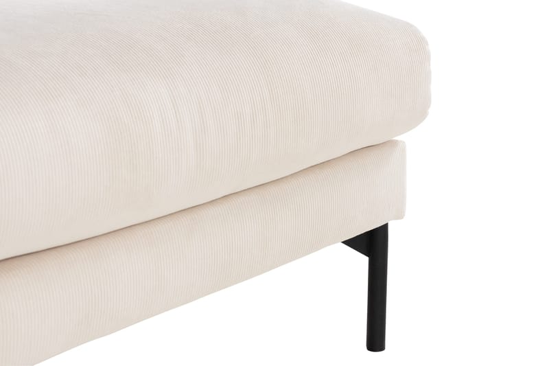Menard 4-seters Høyrevendt L-formet Sjeselongsofa + Fotskammel i Manchester - Beige - Møbler - Sofaer - Sofa med sjeselong - 4 seters sofa med divan