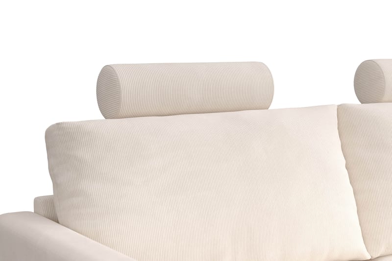 Menard 4-seters Høyrevendt L-formet Sjeselongsofa i Manchester med 2 Nakkeputer - Beige - Møbler - Sofaer - Sofa med sjeselong
