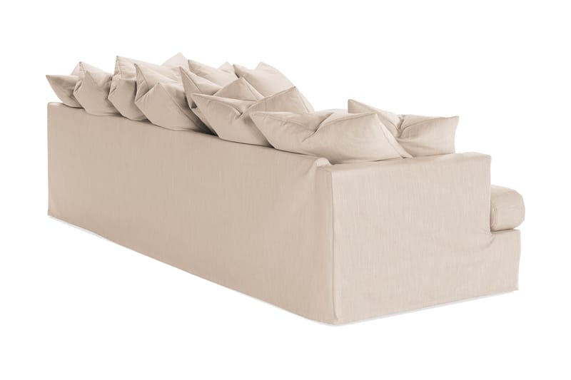 Menard 4-seters Høyrevendt L-formet Sjeselongsofa i Stoff - Beige - Møbler - Sofaer - Sofa med sjeselong