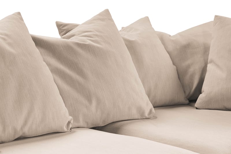 Menard 4-seters Høyrevendt L-formet Sjeselongsofa i Stoff - Beige - Møbler - Sofaer - Sofa med sjeselong