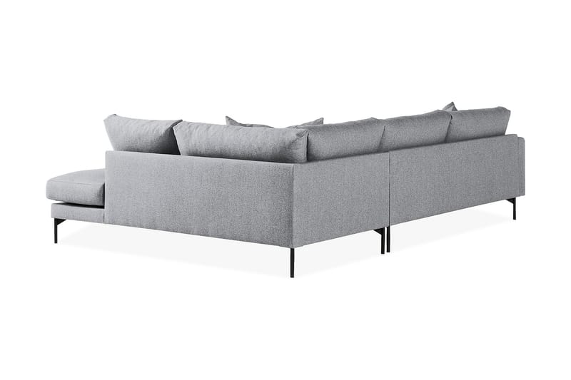 Menard 4-seters Høyrevendt L-formet Sjeselongsofa i Stoff - Grå - Møbler - Sofaer - Sofa med sjeselong