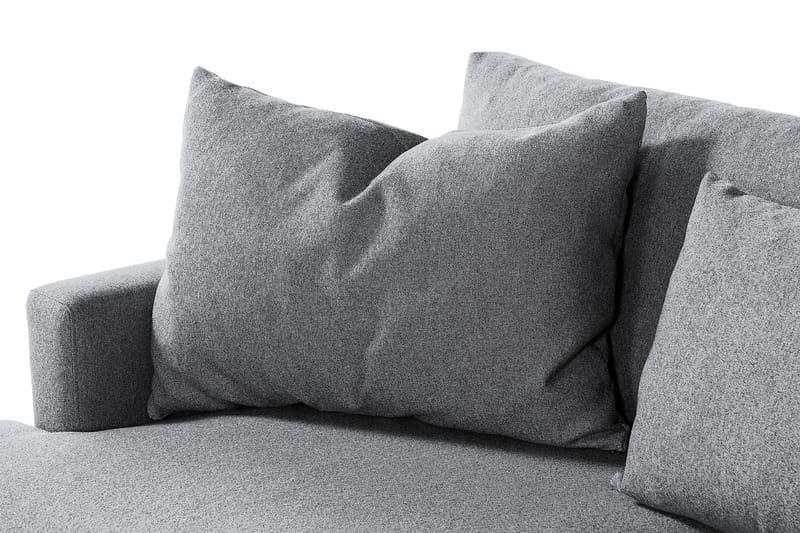 Menard 4-seters Høyrevendt L-formet Sjeselongsofa i Stoff - Grå - Møbler - Sofaer - Sofa med sjeselong
