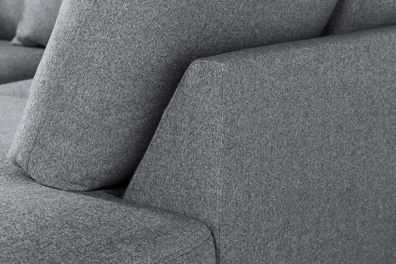 Menard 4-seters Høyrevendt L-formet Sjeselongsofa i Stoff - Grå - Møbler - Sofaer - Sofa med sjeselong