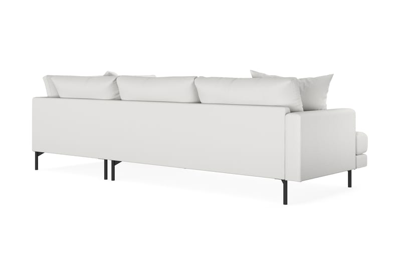 Menard 4-seters Høyrevendt L-formet Sjeselongsofa i Stoff - Hvit - Møbler - Sofaer - Sofa med sjeselong