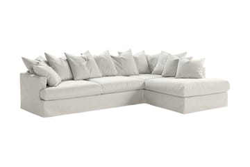 Menard 4-seters Høyrevendt L-formet Sjeselongsofa i Stoff - Lys grå - Møbler - Sofaer - Sofa med sjeselong