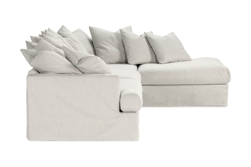 Menard 4-seters Høyrevendt L-formet Sjeselongsofa i Stoff - Lys grå - Møbler - Sofaer - Sofa med sjeselong