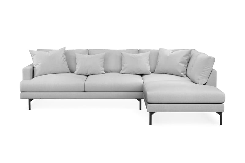 Menard 4-seters Høyrevendt L-formet Sjeselongsofa i Stoff - Lys grå - Møbler - Sofaer - Sofa med sjeselong