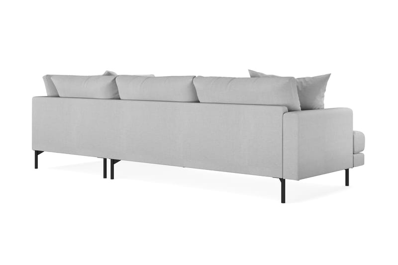 Menard 4-seters Høyrevendt L-formet Sjeselongsofa i Stoff - Lys grå - Møbler - Sofaer - Sofa med sjeselong