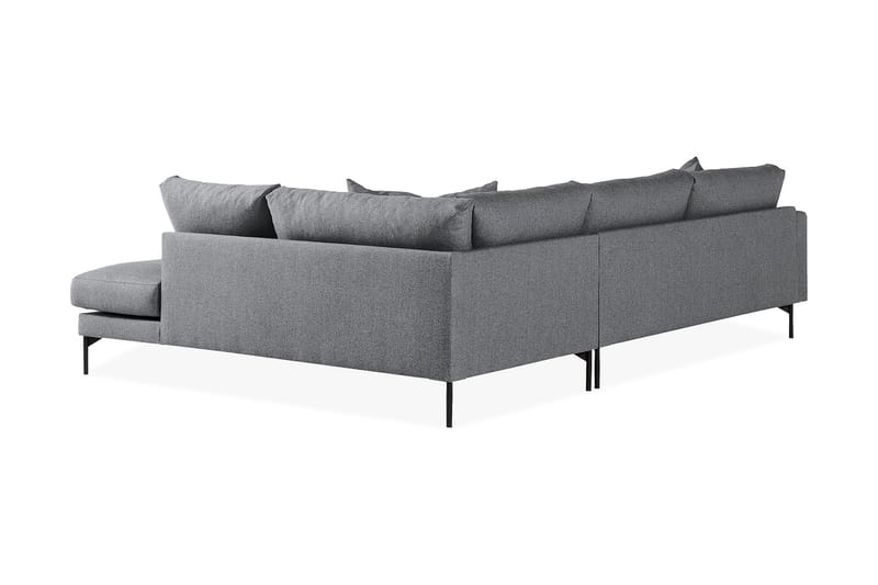 Menard 4-seters Høyrevendt L-formet Sjeselongsofa i Stoff - Mørk grå - Møbler - Sofaer - Sofa med sjeselong