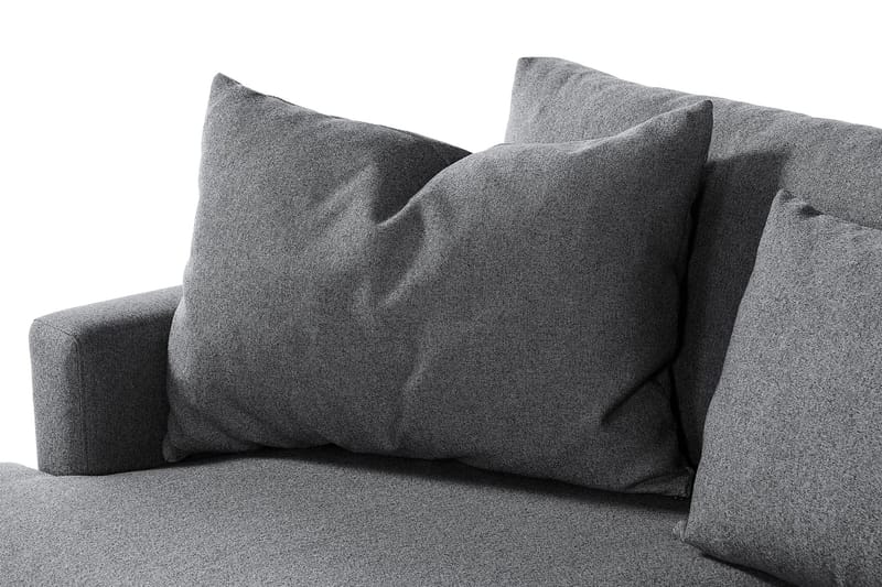 Menard 4-seters Høyrevendt L-formet Sjeselongsofa i Stoff - Mørk grå - Møbler - Sofaer - Sofa med sjeselong