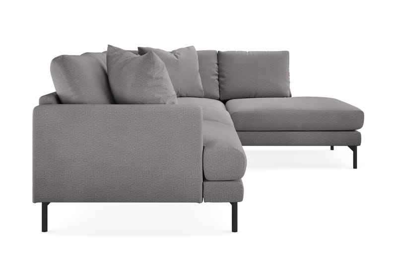 Menard 4-seters Høyrevendt L-formet Sjeselongsofa i Stoff - Mørk grå - Møbler - Sofaer - Sofa med sjeselong