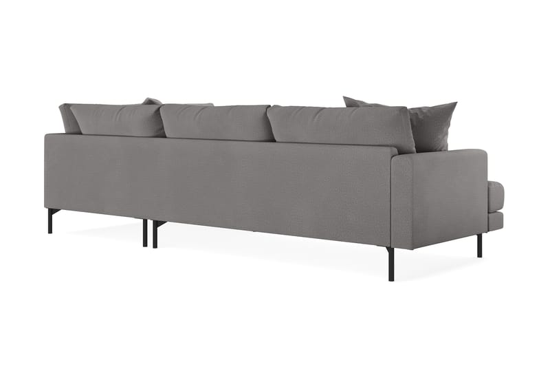 Menard 4-seters Høyrevendt L-formet Sjeselongsofa i Stoff - Mørk grå - Møbler - Sofaer - Sofa med sjeselong