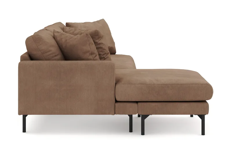 Menard 4-seters Venstrevendt Dyp L-formet Divansofa i Manchester - Brun - Møbler - Sofaer - Sofa med sjeselong