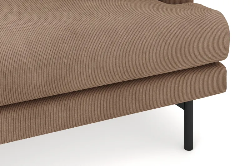 Menard 4-seters Venstrevendt Dyp L-formet Divansofa i Manchester - Brun - Møbler - Sofaer - Sofa med sjeselong