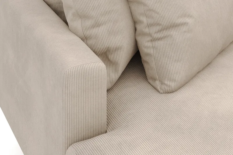 Menard 4-seters Venstrevendt Dyp L-formet Divansofa i Manchester - Greige - Møbler - Sofaer - Sofa med sjeselong