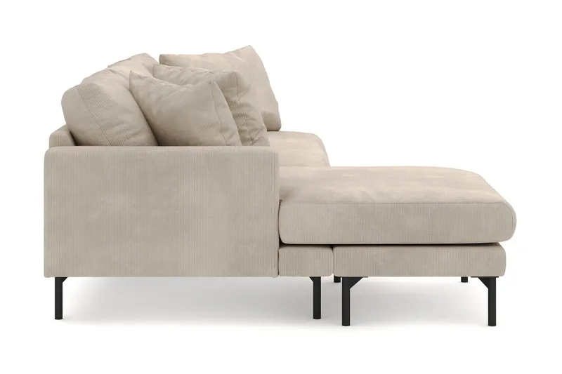 Menard 4-seters Venstrevendt Dyp L-formet Divansofa i Manchester - Greige - Møbler - Sofaer - Sofa med sjeselong