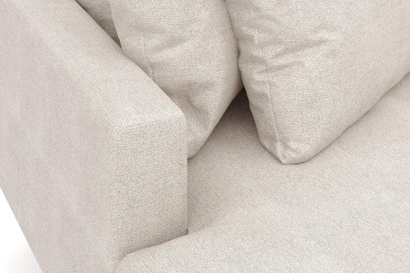 Menard 4-seters Venstrevendt Dyp L-formet Divansofa i Stoff - Beige - Møbler - Sofaer - Sofa med sjeselong