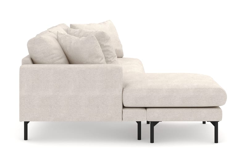 Menard 4-seters Venstrevendt Dyp L-formet Divansofa i Stoff - Beige - Møbler - Sofaer - Sofa med sjeselong