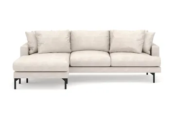 Menard 4-seters Venstrevendt Dyp L-formet Divansofa i Stoff