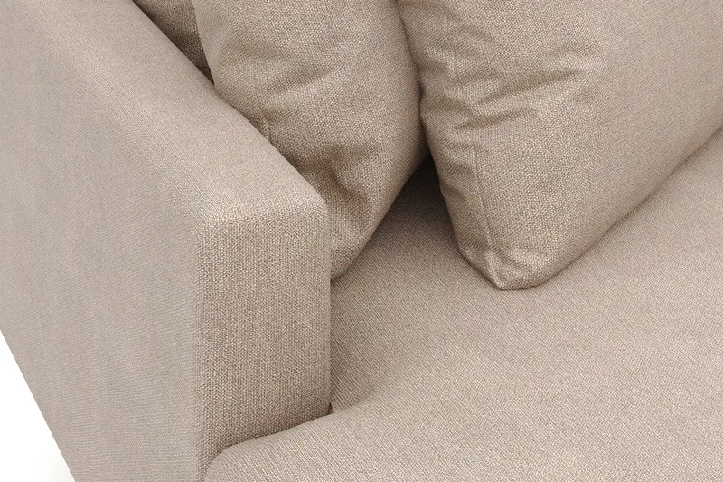 Menard 4-seters Venstrevendt Dyp L-formet Divansofa i Stoff - Beige - Møbler - Sofaer - Sofa med sjeselong