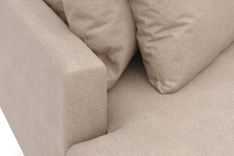 Menard 4-seters Venstrevendt Dyp L-formet Divansofa i Stoff - Beige - Møbler - Sofaer - Sofa med sjeselong