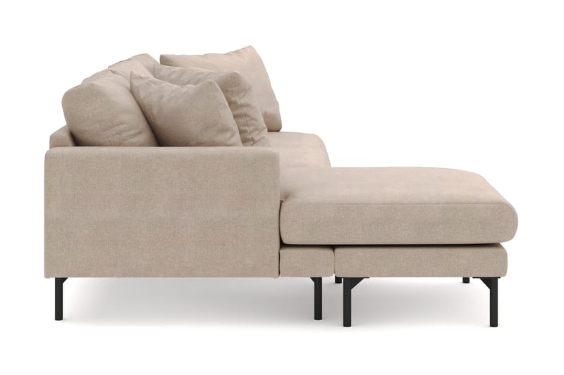 Menard 4-seters Venstrevendt Dyp L-formet Divansofa i Stoff - Beige - Møbler - Sofaer - Sofa med sjeselong