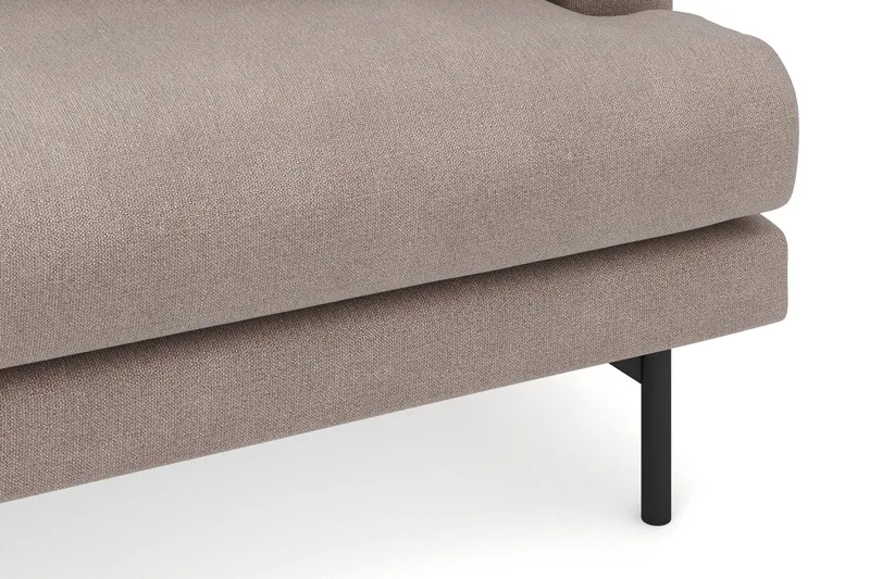 Menard 4-seters Venstrevendt Dyp L-formet Divansofa i Stoff - Brun - Møbler - Sofaer - Sofa med sjeselong