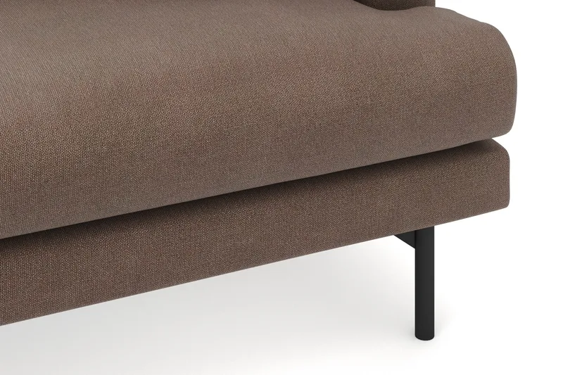 Menard 4-seters Venstrevendt Dyp L-formet Divansofa i Stoff - Brun - Møbler - Sofaer - Sofa med sjeselong