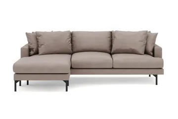 Menard 4-seters Venstrevendt Dyp L-formet Divansofa i Stoff