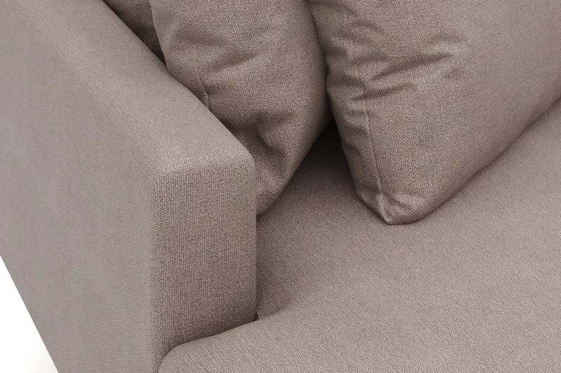 Menard 4-seters Venstrevendt Dyp L-formet Divansofa i Stoff - Brun - Møbler - Sofaer - Sofa med sjeselong