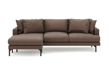 Menard 4-seters Venstrevendt Dyp L-formet Divansofa i Stoff