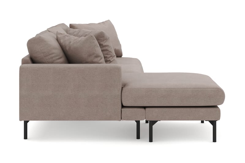 Menard 4-seters Venstrevendt Dyp L-formet Divansofa i Stoff - Brun - Møbler - Sofaer - Sofa med sjeselong