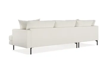 Menard 4-seters Venstrevendt Dyp L-formet Sjeselongsofa i Bouclé - Hvit - Møbler - Sofaer - Sofa med sjeselong