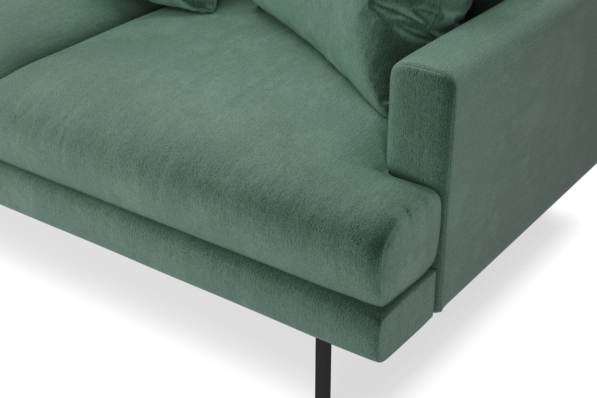 Menard 4-seters Venstrevendt Dyp L-formet Sjeselongsofa i Fløyel - Mørk grønn - Møbler - Sofaer - Sofa med sjeselong