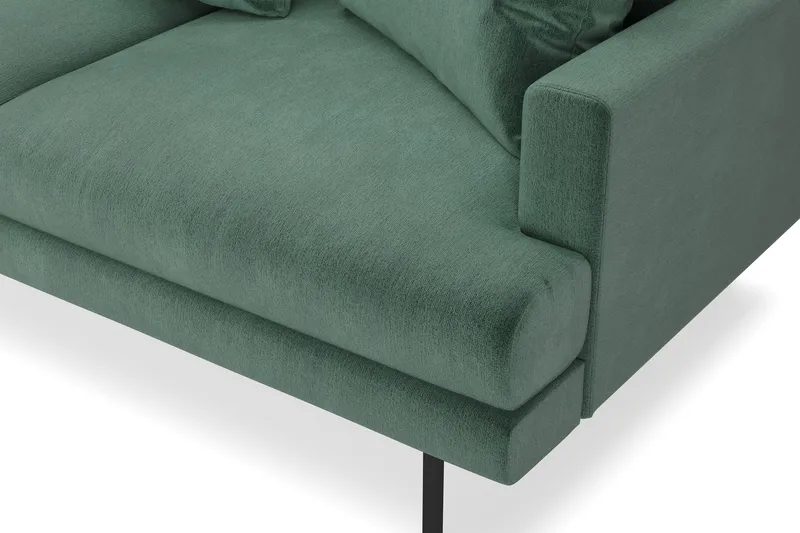 Menard 4-seters Venstrevendt Dyp L-formet Sjeselongsofa i Fløyel - Mørk grønn - Møbler - Sofaer - Sofa med sjeselong