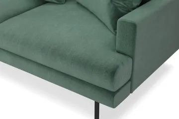 Menard 4-seters Venstrevendt Dyp L-formet Sjeselongsofa i Fløyel - Mørk grønn - Møbler - Sofaer - Sofa med sjeselong