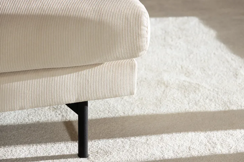 Menard 4-seters Venstrevendt Dyp L-formet Sjeselongsofa i Manchester - Beige - Møbler - Sofaer - Sofa med sjeselong