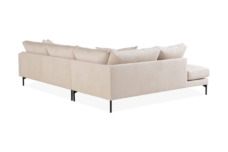 Menard 4-seters Venstrevendt Dyp L-formet Sjeselongsofa i Manchester - Beige - Møbler - Sofaer - Sofa med sjeselong