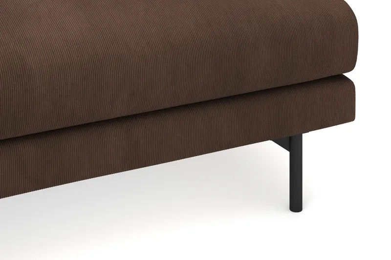 Menard 4-seters Venstrevendt Dyp L-formet Sjeselongsofa i Manchester - Brun - Møbler - Sofaer - Sofa med sjeselong